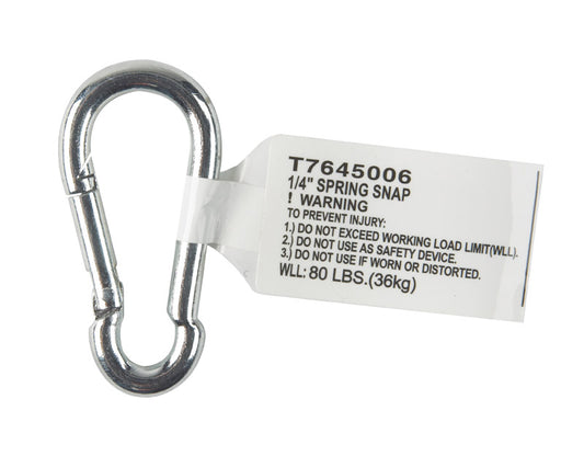 Campbell Chain Zinc-Plated Steel Spring Snap 80 lb. 2 in. L (Pack of 10)