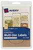 Avery Oval Brown Multipurpose Label 1 pk