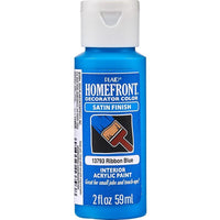 Homefront Satin Ribbon Blue Craft Paint Exterior and Interior 2 oz (Pack of 3)