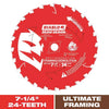 Diablo 7-1/4 in. Dia. x 5/8 in. Carbide Tip Titanium Circular Saw Blade 24 teeth 1 pc. (Pack of 10)