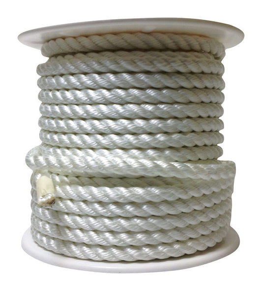Lehigh Group N1840S0150S 5/8" X 150' White Nylon Wellington Twisted Rope (Pack of 150)