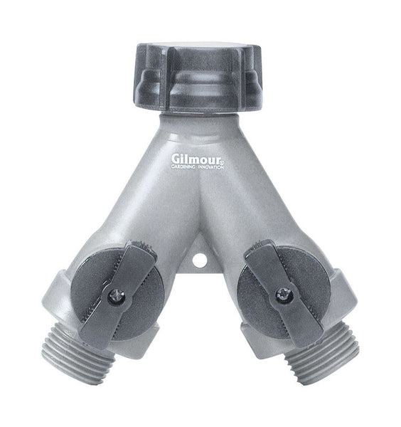 Conector macho de manguera en Y con rosca y cierres Gilmour de polímero - Oferta de la semana