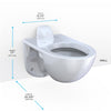 TOTO® TORNADO FLUSH® Commercial Flushometer Wall-Mounted Toilet, Elongated,  Cotton White - CT728CUV#01