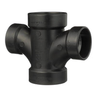 Charlotte Pipe 1-1/2 in. Hub X 1-1/2 in. D Hub ABS Sanitary Tee