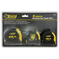 Steel Grip 25 ft. L X 1 in. W Tape Measure Set 3 pk