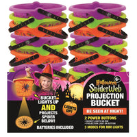Magic Seasons Halloween Spider Web LED Projection Bucket 1 pk (Pack of 24)