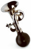 Bell Sports Honker 300 Silver/Black Steel Bugle Horn 3 L x 9-13/16 H x 4 W in.