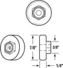 Prime-Line 7/8 in. D X 0.25 in. L Nylon Shower Door Roller 2 pk