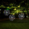Celebrations Platinum LED Multi Shimmer Sphere 16 in. Hanging Decor