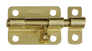 National Hardware 3 in. L Brass-Plated Steel Barrel Bolt 1 pk - Open Box