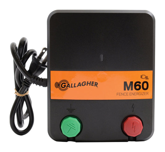 Gallagher Black/Orange Plastic 0.4W 110V 10 mi. Battery-Powered Electric Fence Energizer