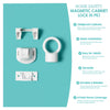Regalo White Plastic Magnetic Cabinet Locks 4 pk