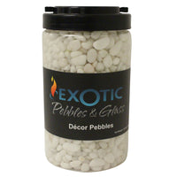 Exotic Pebbles & Glass Snow White Decorative Pebble Pebbles 5.5 lb