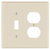 Leviton Light Almond 2 gang Thermoplastic Duplex/Toggle Wall Plate 1 pk