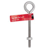 Hampton 1/4 in. x 4 in. L Stainless Steel Eyebolt Nut Included (Pack of 10)