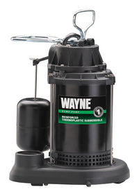 Wayne 1/2 HP 4,300 gph Thermoplastic Vertical Float Switch AC Submersible Sump Pump 8 ft - Open Box