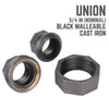 BK Products 3/4 in. FPT  x 3/4 in. Dia. FPT Black Malleable Iron Union