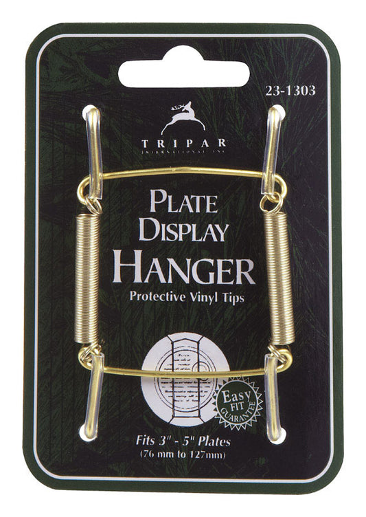 Tripar 3 in. to 5 in. Brass Plate Hanger 1 pk (Pack of 6)