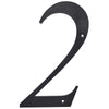 Hillman 6 in. Reflective Black Plastic Nail-On Number 2 1 pc (Pack of 3)