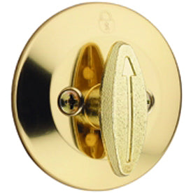 663 3 23/8 RCL RCS 1-Side Deadbolt - Polished Brass