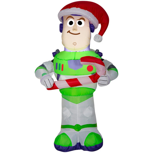 Disney Polyester Multicolored Toy Story Buzz Lightyear Plug-In Christmas Inflatable 42.13 H in.