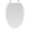 Mayfair by Bemis Cameron Elongated White Enameled Wood Toilet Seat