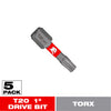 Diablo Torx #20 X 1 in. L Driver Bit Black Oxide 5 pk