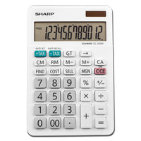Sharp Elsimate White 12 digit Solar Powered Calculator
