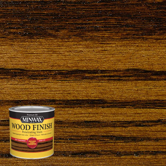 Minwax Wood Finish Semi-Transparent Honey Oil-Based Oil Wood Stain 0.5 Pt.