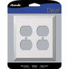 Amerelle Century Polished Chrome 2 gang Stamped Steel Duplex Wall Plate 1 pk