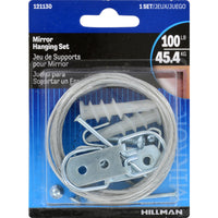 Hillman AnchorWire 100 lbs. Capacity Silver Extra Heavy Mirror Holder Kit 4-13/16 L in. (Pack of 5)
