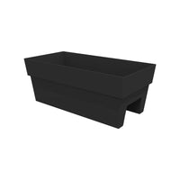 Bloem Finley 9.5 in. H X 11.74 in. W X 24 in. D Plastic Deck Rail Planter Black - Deal of The Week