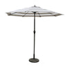 Living Accents 9 ft. Tiltable Tan Stripe Market Umbrella