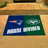 NFL House Divided - Patriots / Jets House Divided Rug