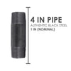BK Products 1 in. MPT x 4 in. L Black Steel Nipple (Pack of 5)
