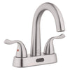 Homewerks Brushed Nickel Motion Sensing Modern Centerset Bathroom Sink Faucet 4 in.