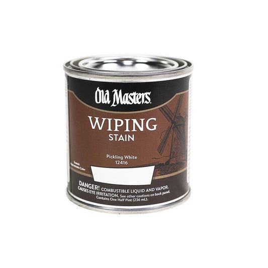 Old Masters Semi-Transparent Pickling White Oil-Based Wiping Stain 0.5 Pt. (Pack of 6)