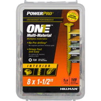 Hillman POWERPRO ONE No. 8 X 1-1/2 in. L Star Wafer Head Multi-Material Screw 1 lb 37 pk - Deal of The Week