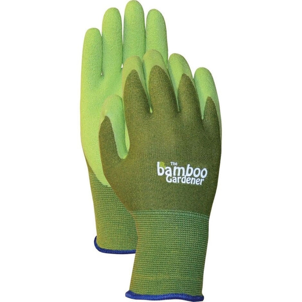 Guantes de jardinería con palma de goma, verdes, pequeños