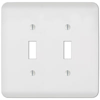 Amerelle Capri Paintable Textured White 2 gang Stamped Steel Toggle Wall Plate 1 pk