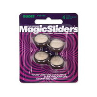 Magic Sliders Brown/Gray 1 in. Nail-On Carpet/Plastic Cushioned Glide 4 pk (Pack of 6)