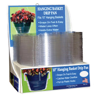 CWP Plastic Hanging Basket Drip Pan Clear (Pack of 50)