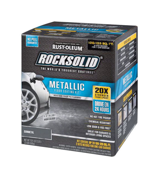 Rust-Oleum RockSolid Gunmetal Epoxy Floor Paint 70 oz. (Pack of 2)