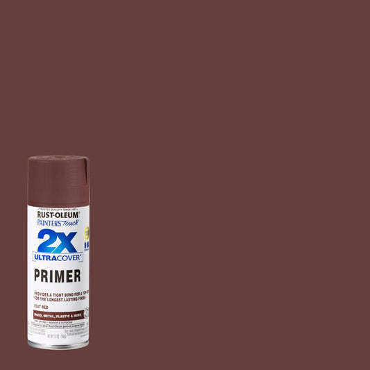 Rust-Oleum Painters Touch Ultra Cover Primer Flat Red Spray Paint 12 oz.