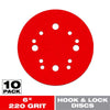 Diablo 6 in. Ceramic Blend Hook and Lock Sanding Disc 220 Grit Ultra Fine 10 pk