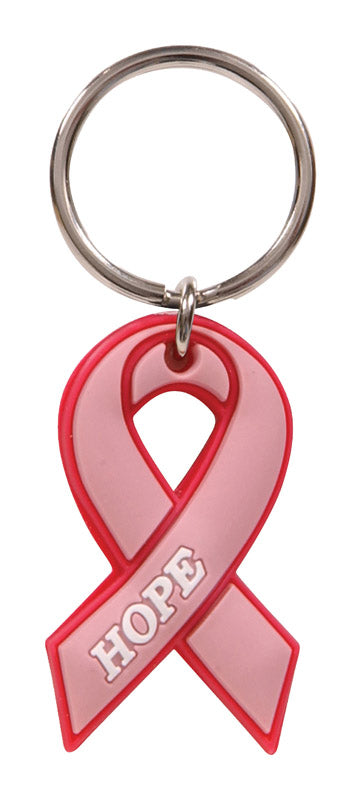 Hillman Breast Cancer Awareness Plastic Pink Key Chain (Pack of 3).