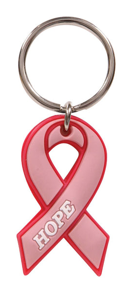 Llavero de plástico rosa de Hillman para concientizar sobre el cáncer de mama (paquete de 3).