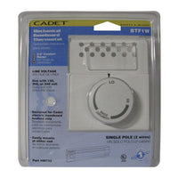 Cadet Single Pole Baseboard Thermostat, Dial Control, 120V/240V Wall-Mount
