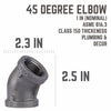 Bk Products 1 In. Fpt  X 1 In. Dia. Fpt Black Malleable Iron Elbow