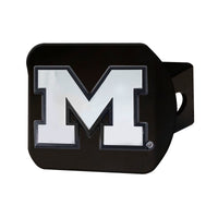 University of Michigan Black Metal Hitch Cover